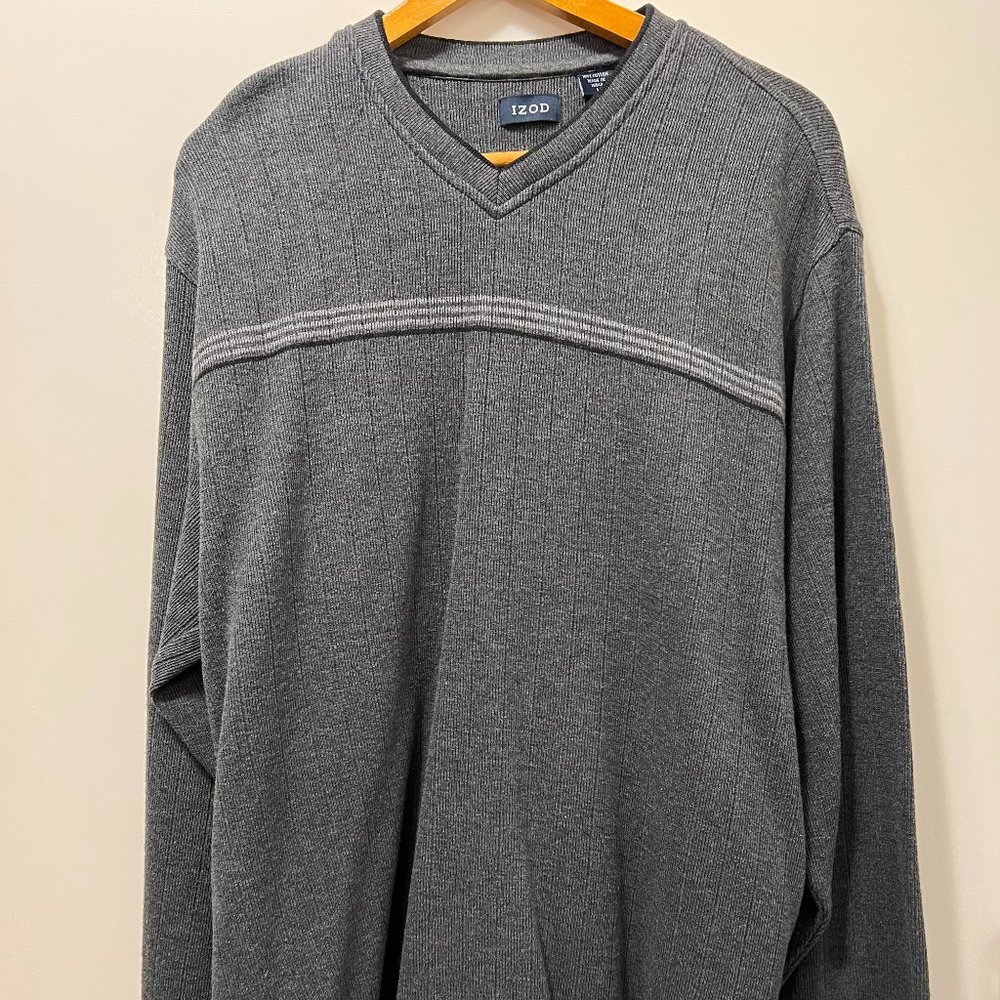 Izod Brand Pullover Sweater Like New Gray -M-